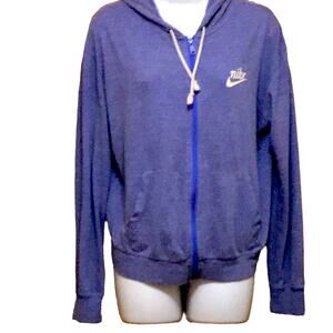 Nike Blue Zipper Front Jacket. M